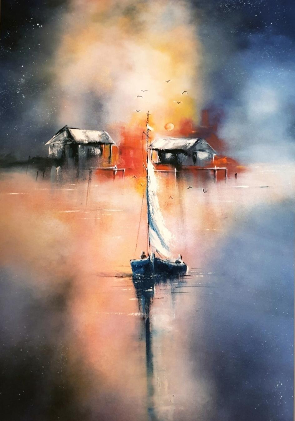 ArteDiAlina.com painting: Burning water